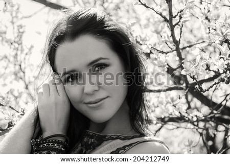 girl in flowers portrait