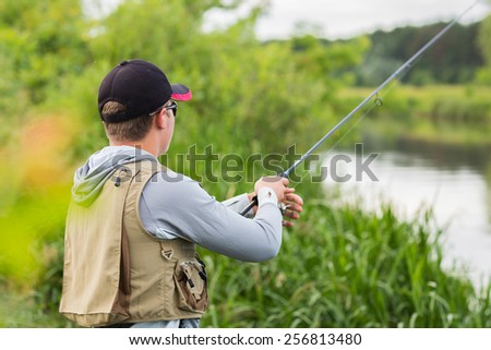 Angler fishing.