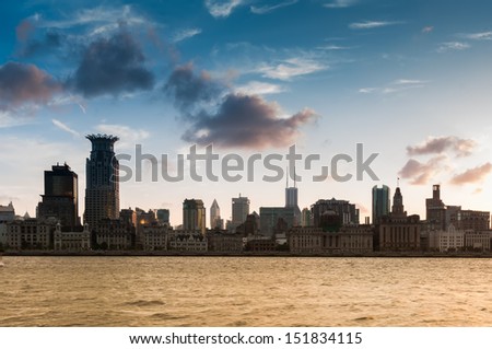 Shanghai Bund at sunset