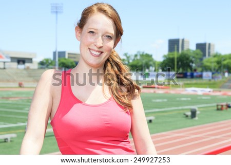 Attractive Woman stretching before Fitness and Exercise