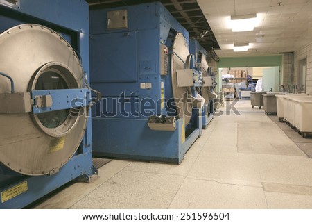 a row of textile dyeing machines.
