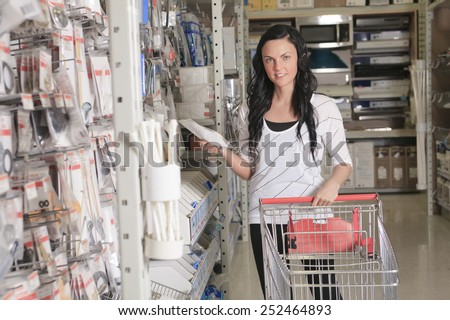 A client portrait in home appliance shop supermarket store