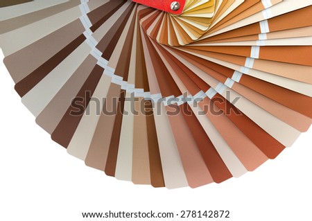 color palette guide for exterior works isolated on white background