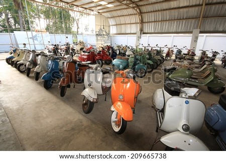 NAKHON PATHOM, THAILAND - NOVEMBER 21, 2012: Jesada Technik Museum is the biggest vehicle museum in Thailand and in the region.