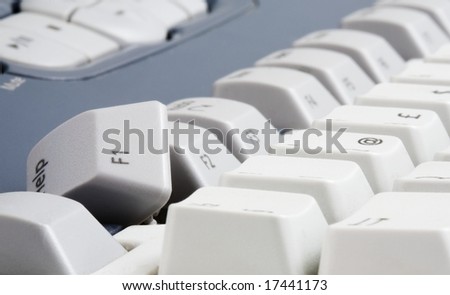F1 crash. The button F1 has crashed on a computer keyboard