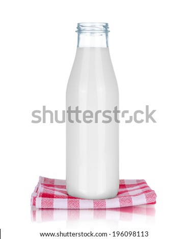 Bottle of milk, isolated on white
