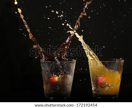 Double splash of juice