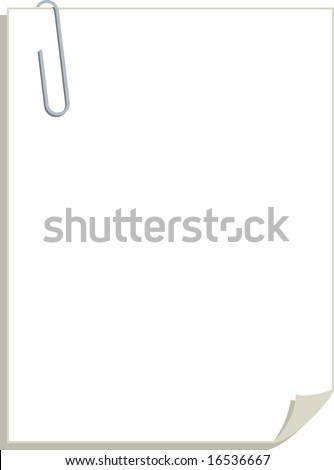 Logo Design Workbook on Stock Vector   A Pad Of Blank Paper With A Silver Metal Paper Clip