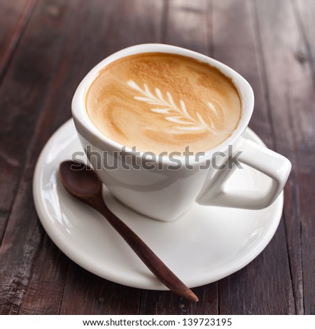 Cup of latte coffee