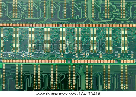 Stick of computer random access memory (RAM) background