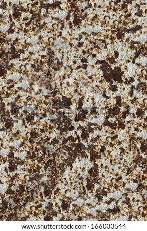 Rusty Weathered White Brown Metal Plate Texture