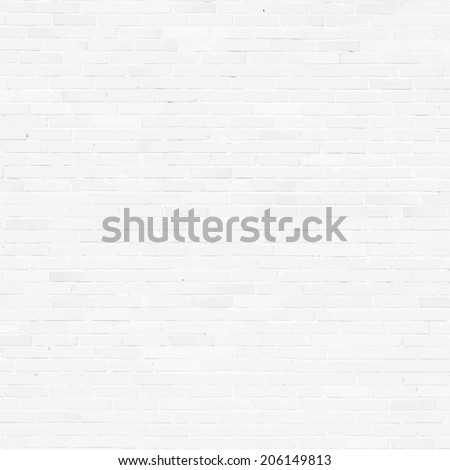 Brick wall, white relief texture with shadow, vector background illustration
