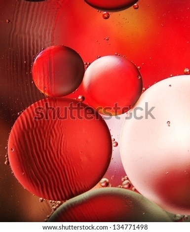Oil on water abstract orbs