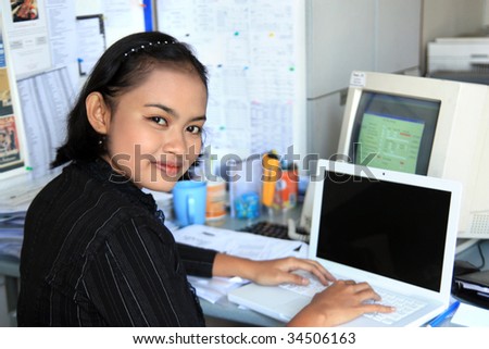 career woman at office