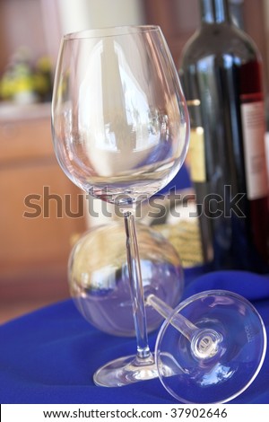 wine glass at hotel lounge