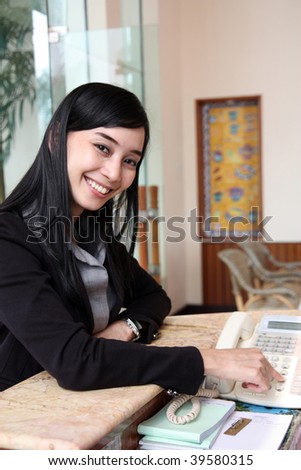 career woman smiling