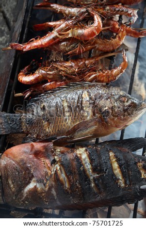 fish cooking barbecue