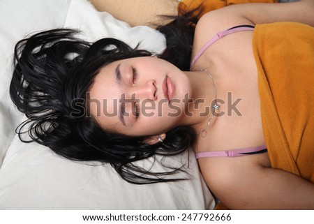 asian female sleep well