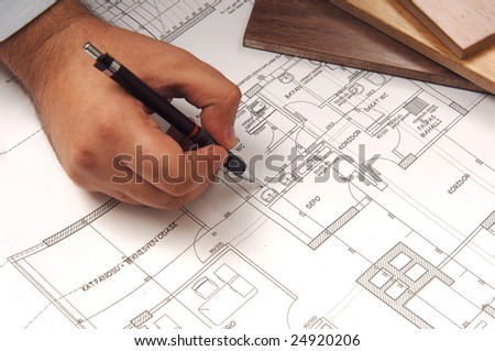 hand draw plan for architecture