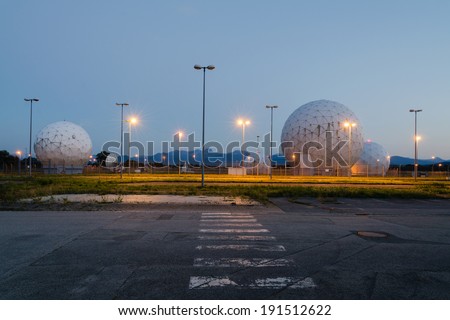 Former United States Army Security Agency Field Station at Bad Aibling in Germany. The base was closed in 2004 and returned to the Federal Republic of Germany. Area is now used as a technology park.