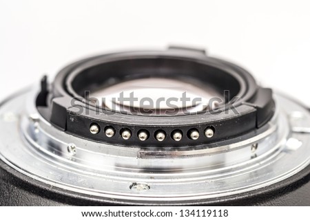 Closeup Of Camera Lens Contacts