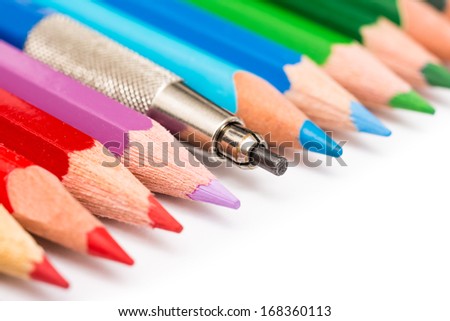 Architecture Drawing Crayon Blending In Coloring Pencils Crowd Concept