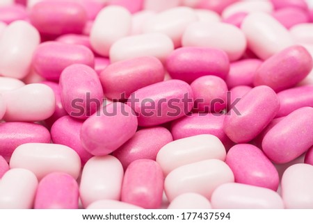 Pink Candy Mints Used For A Fresh Breath