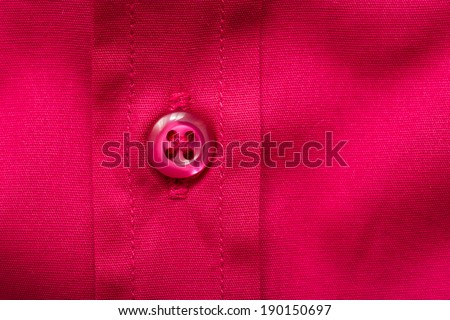 Red Velvet Shirt Button Close Up