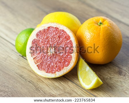 Citrus Summer Fruits Close Up