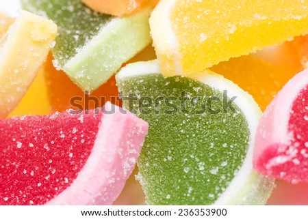 Colored Fruit Jelly Group Background
