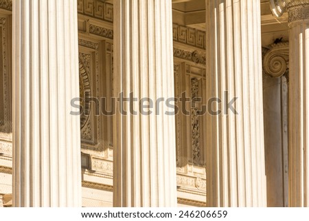 Greek Temple Ancient Stone Columns
