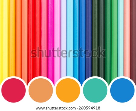 Color Palette Of Coloring Crayons Abstract