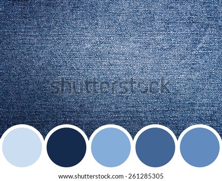 Color Palette Of Blue Denim Jeans Texture