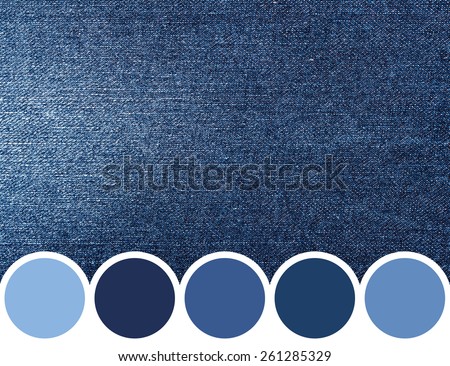 Color Palette Of Blue Denim Jeans Texture