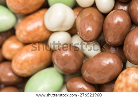 Assorted Milk Round Chocolate Sweets Background