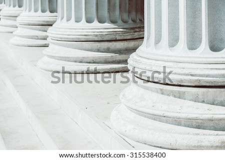 Retro Photo Of Composite Greek Style Columns