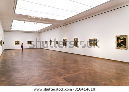 VIENNA, AUSTRIA - AUGUST 08, 2015: The Leopold Museum, housed in the Museumsquartier in Vienna is home to one of the largest collections of modern Austrian art.