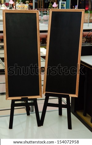 Bank black board (menu board)