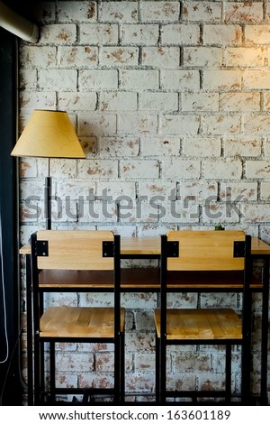 Interior and decoration of a coffee shop, cafe