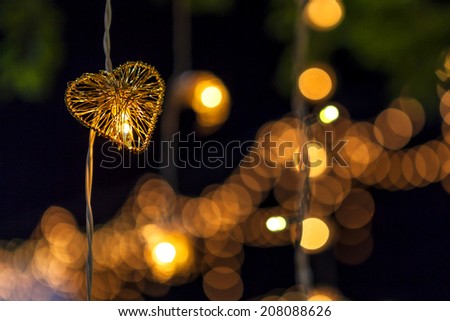 heart shape flashing light, love blinker, beautiful wallpaper background (Please see the vdo footage of this image at http://www.shutterstock.com/video/video.html?id=7215301)