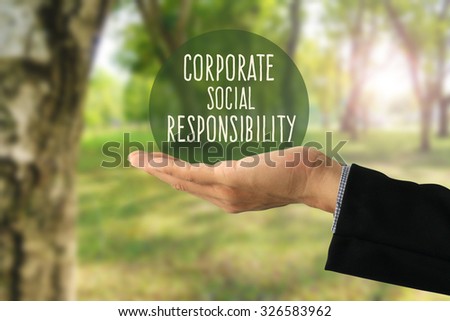 Corporate social responsibility (CSR) concept