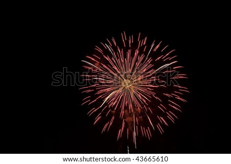New year celebration fireworks over Sydney black night abstract figure