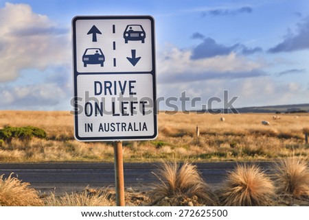 Australian outback road sign \