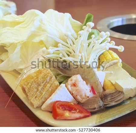 Food ingredients for hot pot