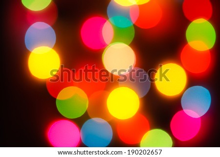 The bokeh soft light  colorful background.