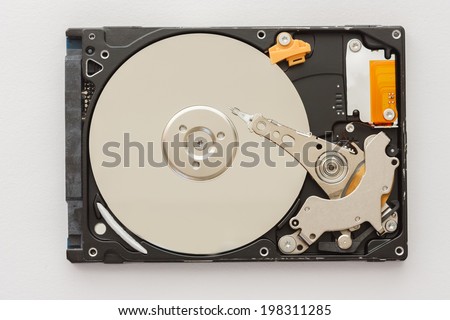 hard disk 2.5 notebook on white background