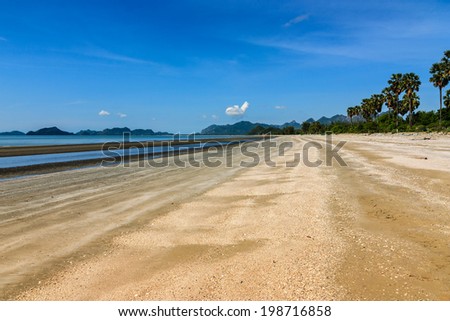 Landscape Beach and sea mountains in Thailand