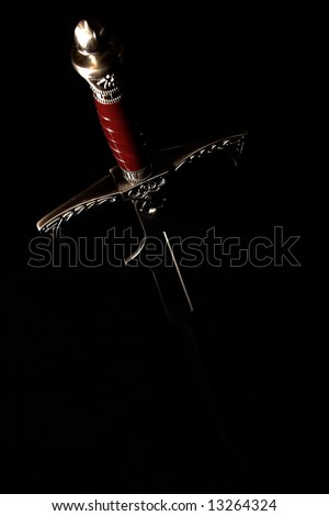 black background sword