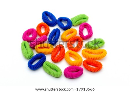 colorful hair elastics