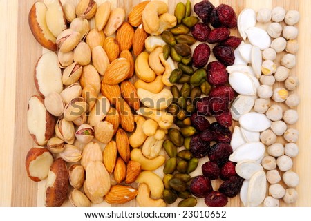 mixed dried fruits